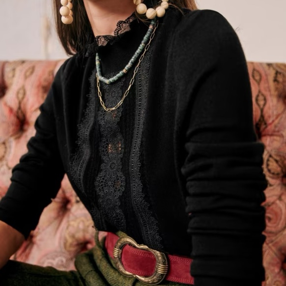 Sezane Kate Jumper Noir. - Size S